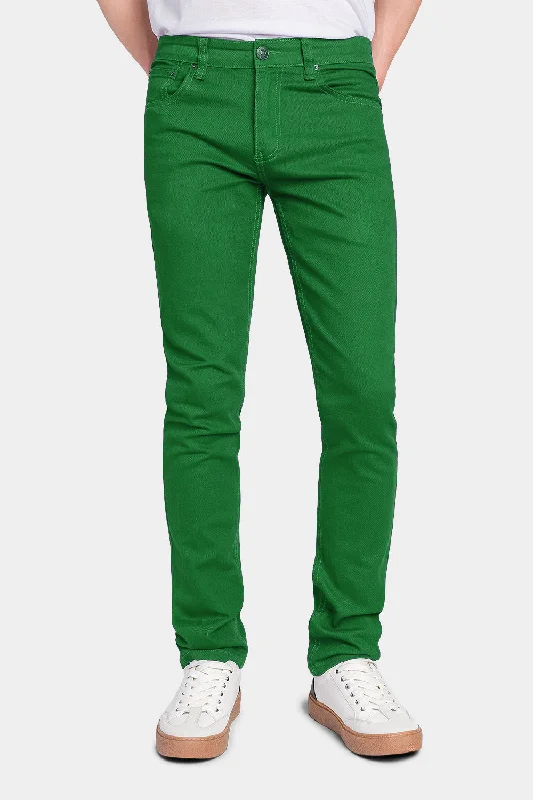 Men's Essential Skinny Fit Colored Jeans (Kelly Green)