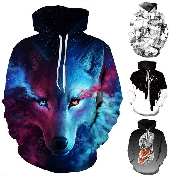 Cool Print Autumn Winter Hoodie