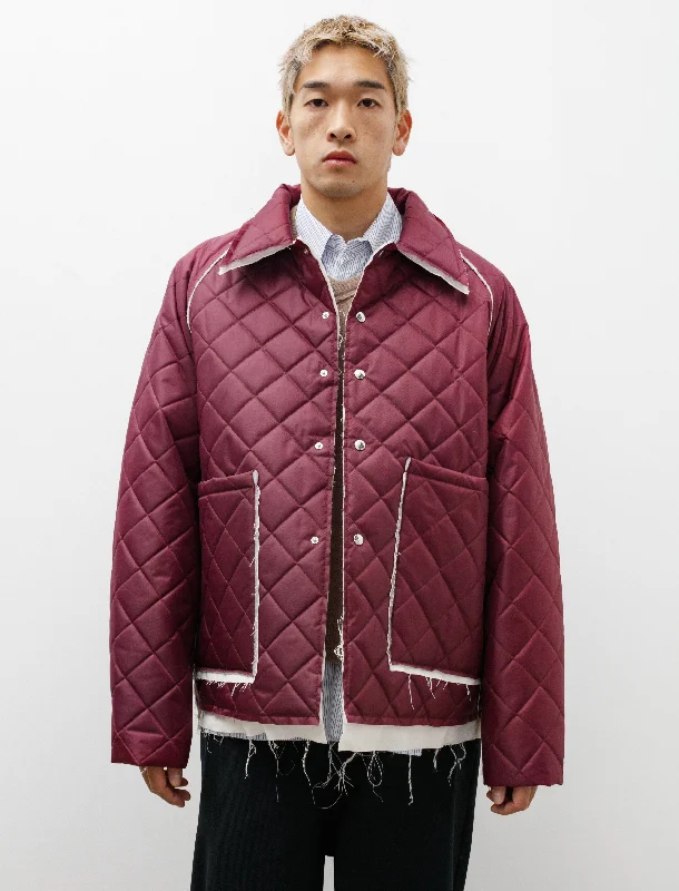 Waterproof Padded Coach Jacket Burgundy