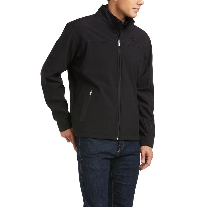 Ariat Men's New Team Softshell Jacket, Black/Black