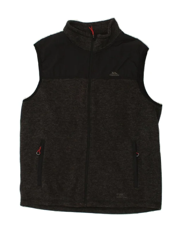 TRESPASS Mens Gilet UK 40 Large Black Colourblock Polyester