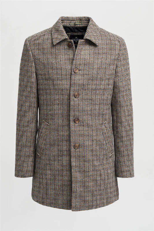 Cavani Eddie Tan Coat Checked