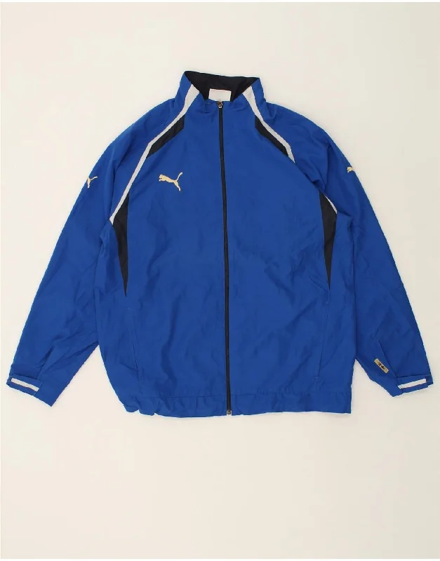 PUMA Mens Bomber Jacket UK 40 Large Navy Blue