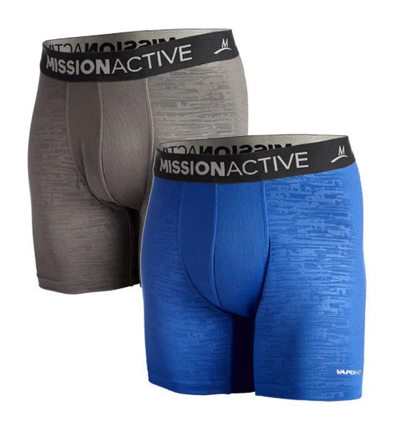 VAPORACTIVE BOXER BRIEFS - 2 PACK | Royal Blue / Charcoal