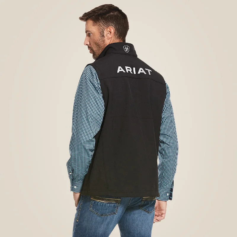 Ariat Men's Logo 2.0 Softshell Vest, Black