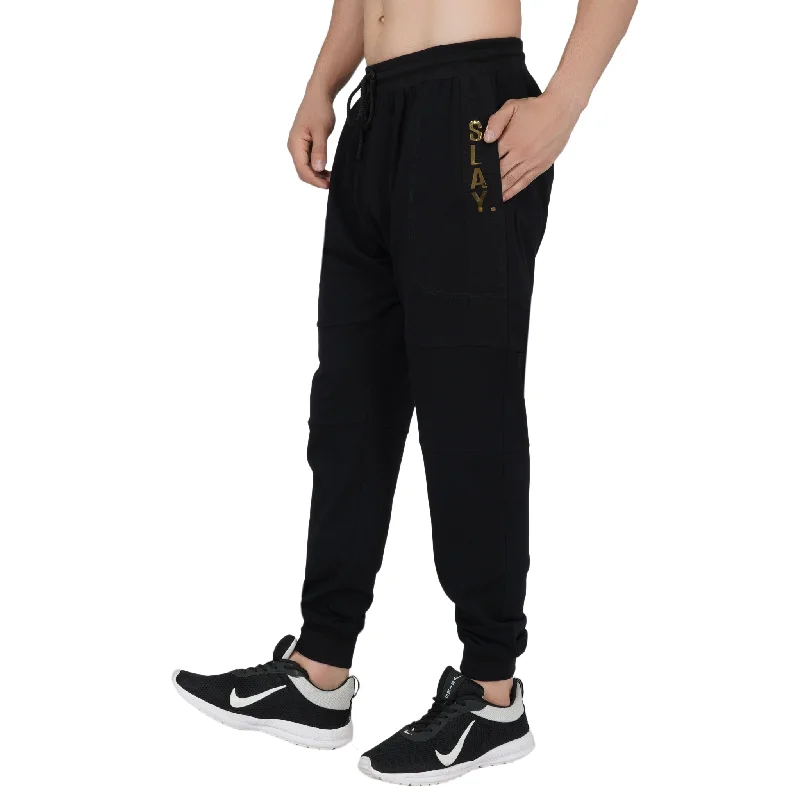 SLAY. Men's Gold Edition Black Joggers