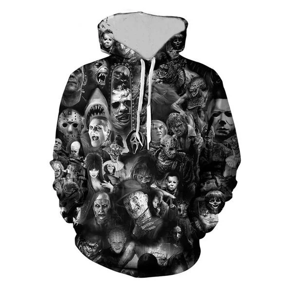 Unisex Characters Skull 3D Printed Hoodies