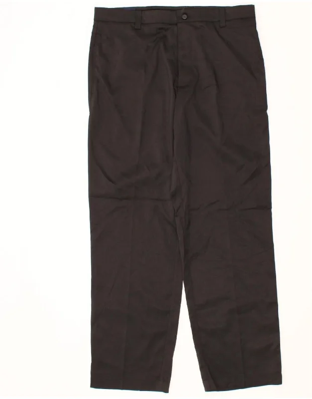 DOCKERS Mens Straight Chino Trousers  W36 L32 Black Polyester