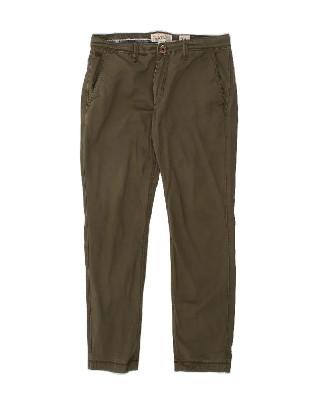 FAT FACE Mens Slim Chino Trousers W34 L31 Khaki Cotton