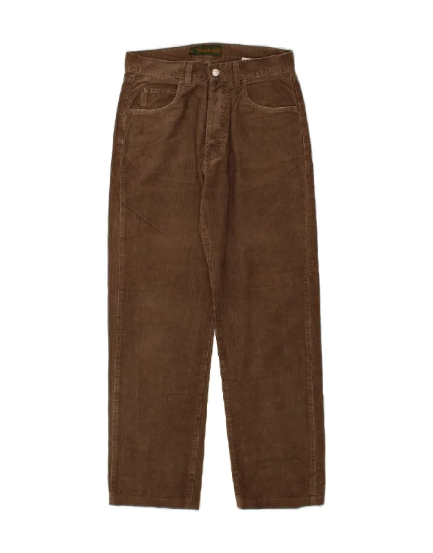 TIMBERLAND Mens Straight Corduroy Trousers W31 L30  Brown Cotton