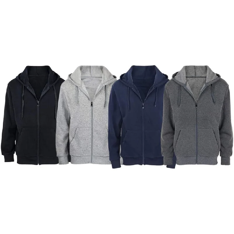 2-Pack: Men's Fleece Full-Zip Hoodies