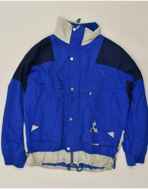 VINTAGE Mens Padded Jacket UK 42 XL Blue Colourblock Polyamide