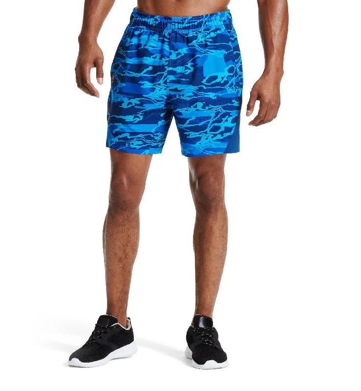 VaporActive Fusion 7" Training Shorts | Matrix Camo Lapis Blue