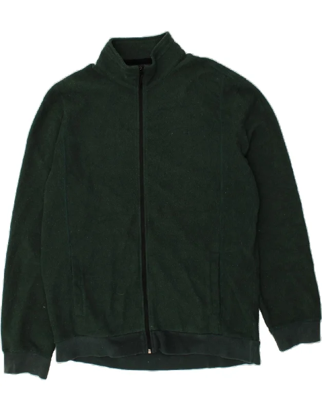 CHAMPION Mens Fleece Jacket UK 46 3XL Green Polyester