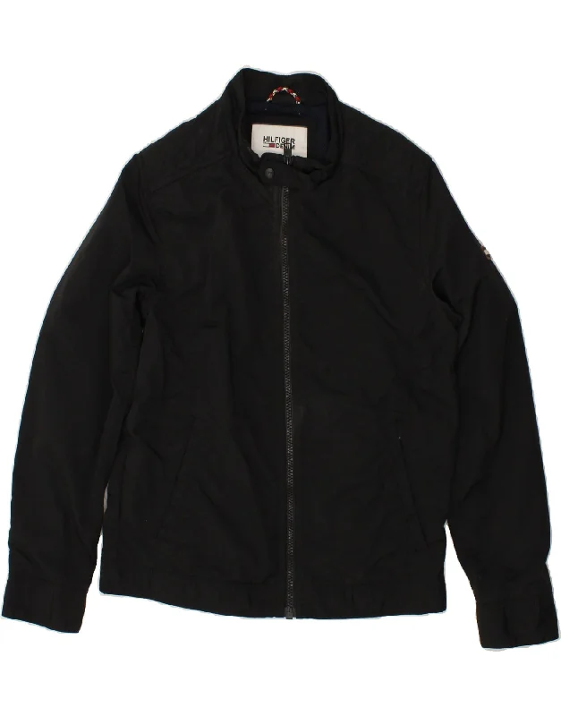 TOMMY HILFIGER Mens Bomber Jacket UK 40 Large Black