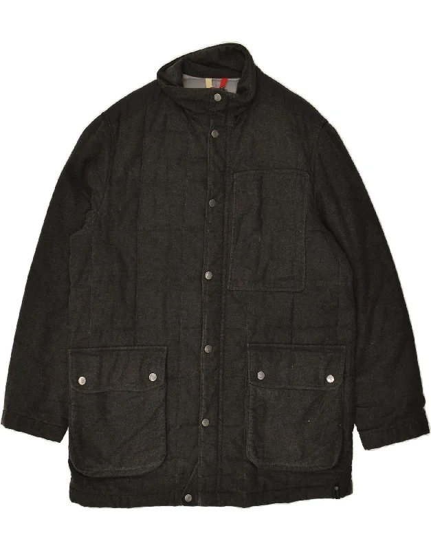 TRUSSARDI Mens Utility Jacket IT 50 Large Black