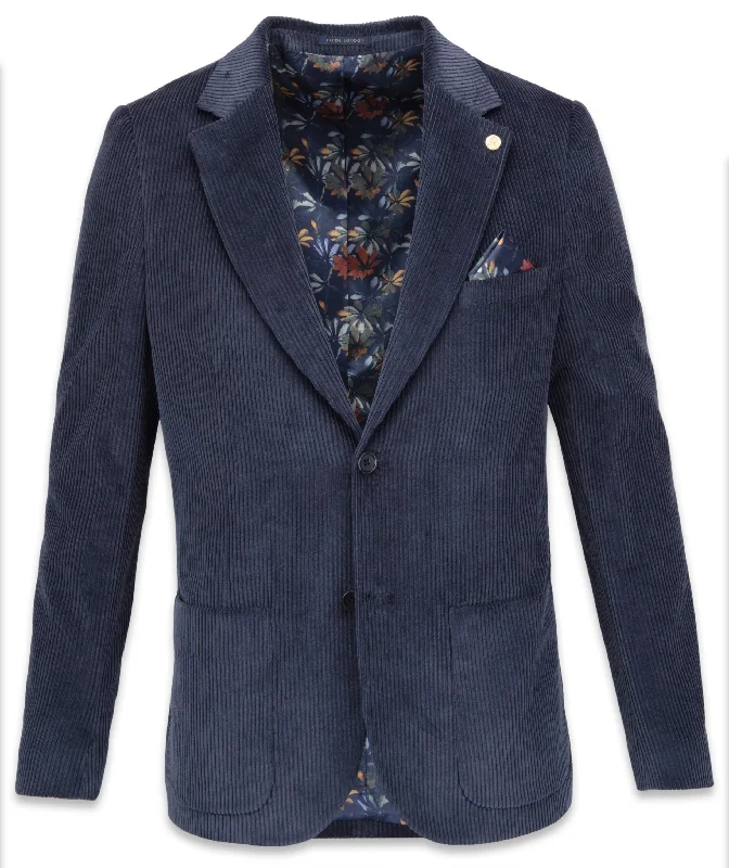 Guide London Steel Blue Corduroy Jacket