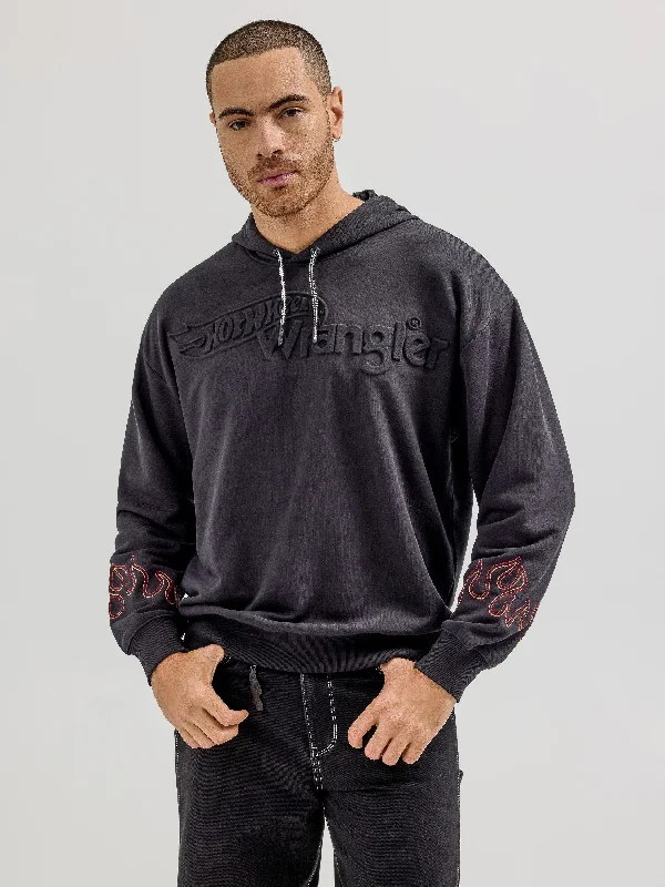 Wrangler® x Hot Wheels™ Men's Rodeo Hoodie in Black Beauty