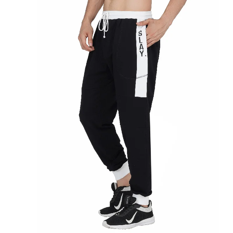 SLAY. Men's Black & White Joggers