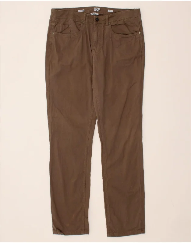 DACK'S Mens Slim Casual Trousers IT 52 XL W38 L32 Brown Cotton