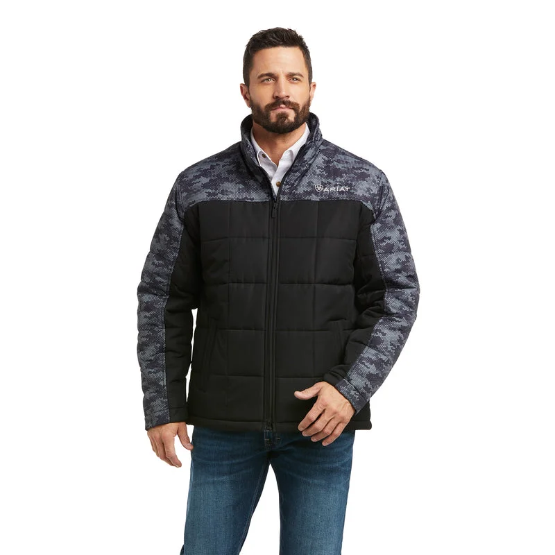 Ariat Men's Colorblock Crius Insulated Jacket, Black/Digi Camo