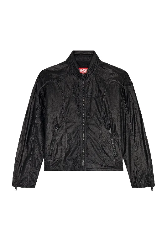 J-Blinkid-A Nylon jacket with contrast detailing Black