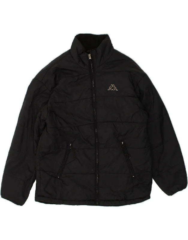 KAPPA Mens Padded Jacket UK 40 Large Black Polyester