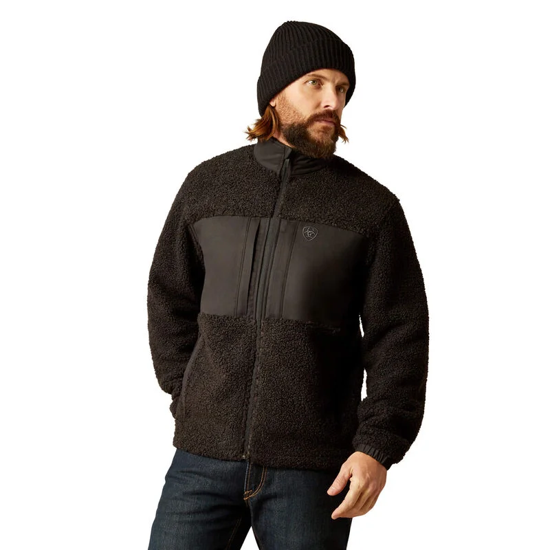 Ariat Men's Odessa Sherpa Jacket, Black