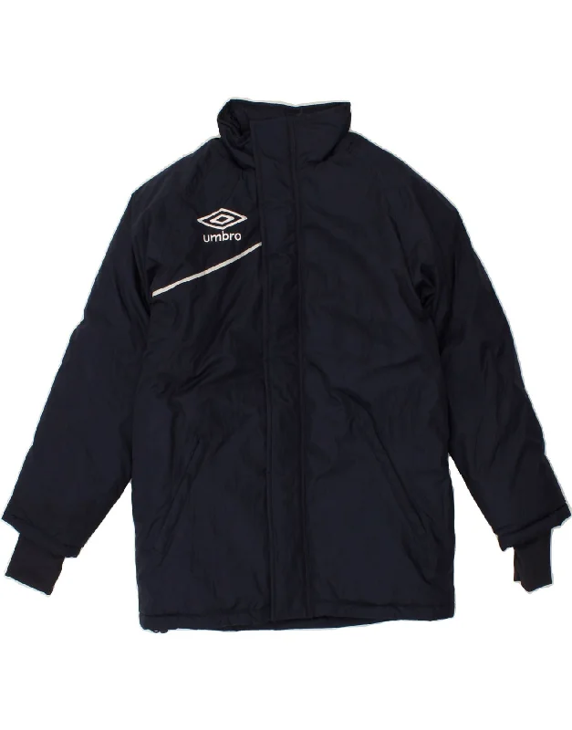 UMBRO Mens Padded Jacket UK 34 XS Navy Blue Polyester