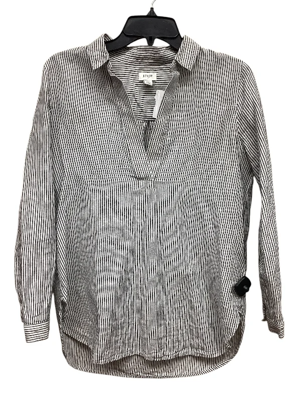 Top Long Sleeve By J. Crew In Striped Pattern, Size: Sp