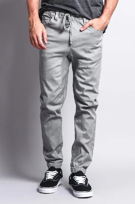 Men's Jogger Twill Pants (Dark Grey)