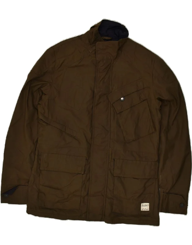 G-STAR Mens Windbreaker Jacket UK 40 Large Brown Nylon