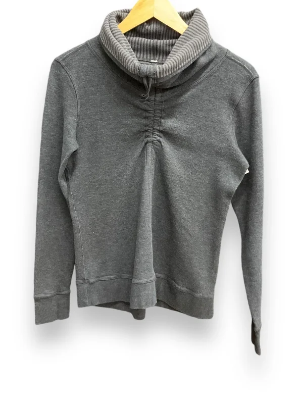 Athletic Top Long Sleeve Collar By Lululemon In Grey, Size: S