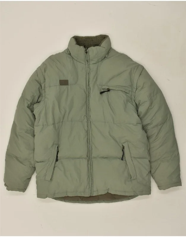 FILA Mens Padded Jacket UK 40 Large Green Polyamide