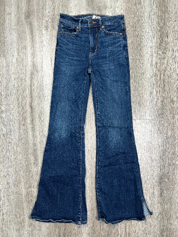 Blue Denim Jeans Flared American Eagle, Size 0