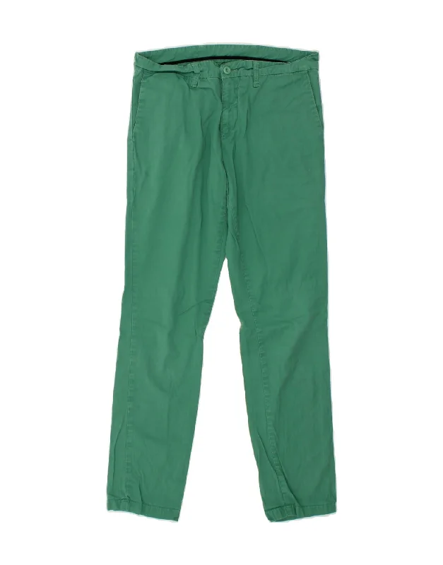 CARHARTT Mens Slim Chino Trousers W31 L32 Green Cotton