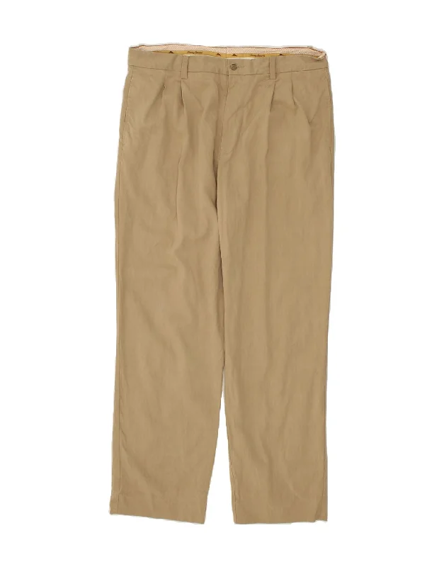 TOMMY BAHAMA Mens Pegged Chino Trousers W36 L30 Beige Silk