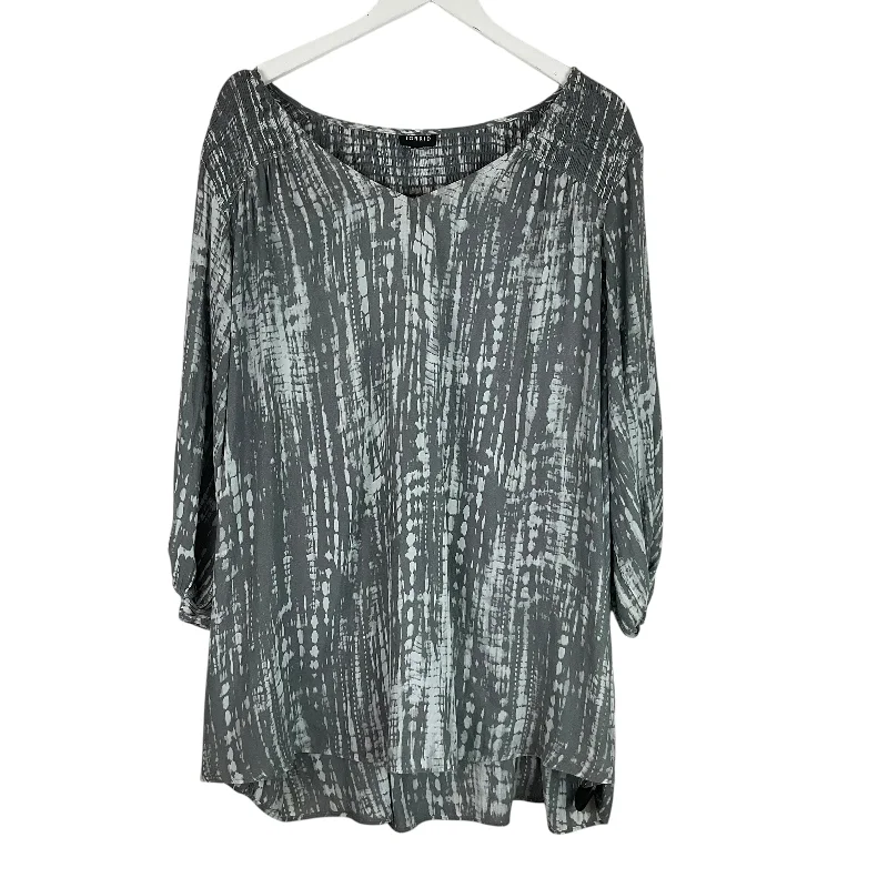 Top Long Sleeve By Torrid In Grey, Size: 3x