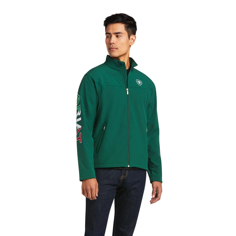 Ariat Men's New Team Softshell Mexico Jacket, Green