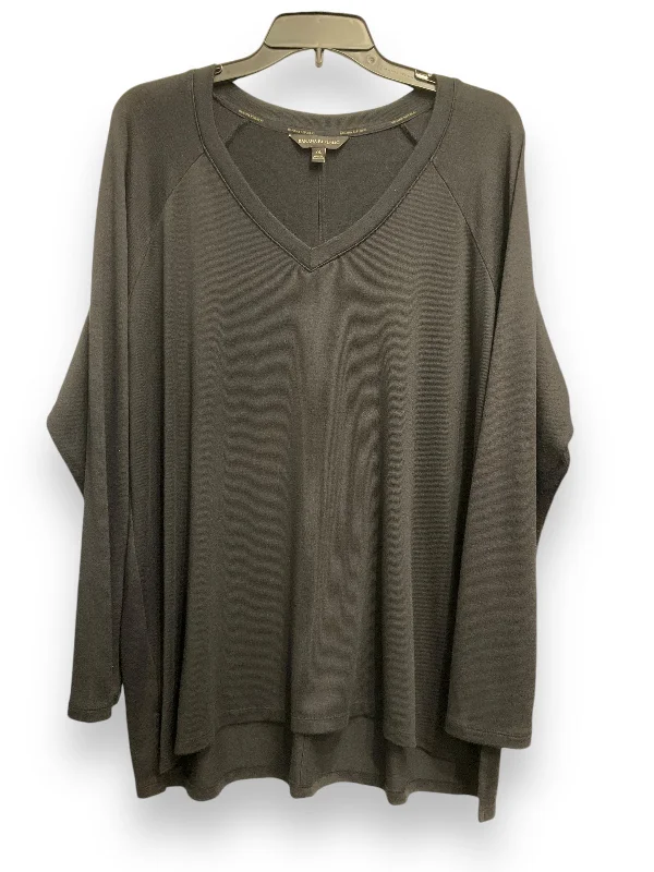 Top Long Sleeve Basic By Banana Republic In Black, Size: Xxl