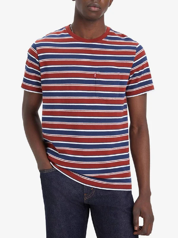 Classic Pocket Hartford Stripe Dress Blues T-Shirt