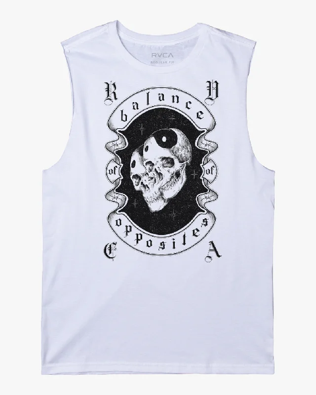 Cosmic Muscle Tank Top - White