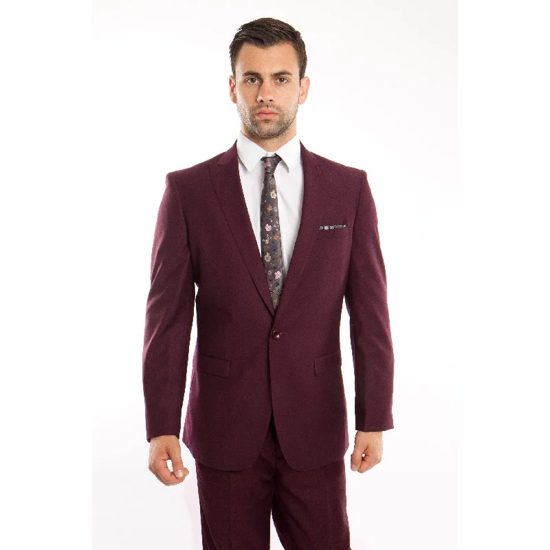 Men's Suit 2 Piece Peak Lapel Suit Set