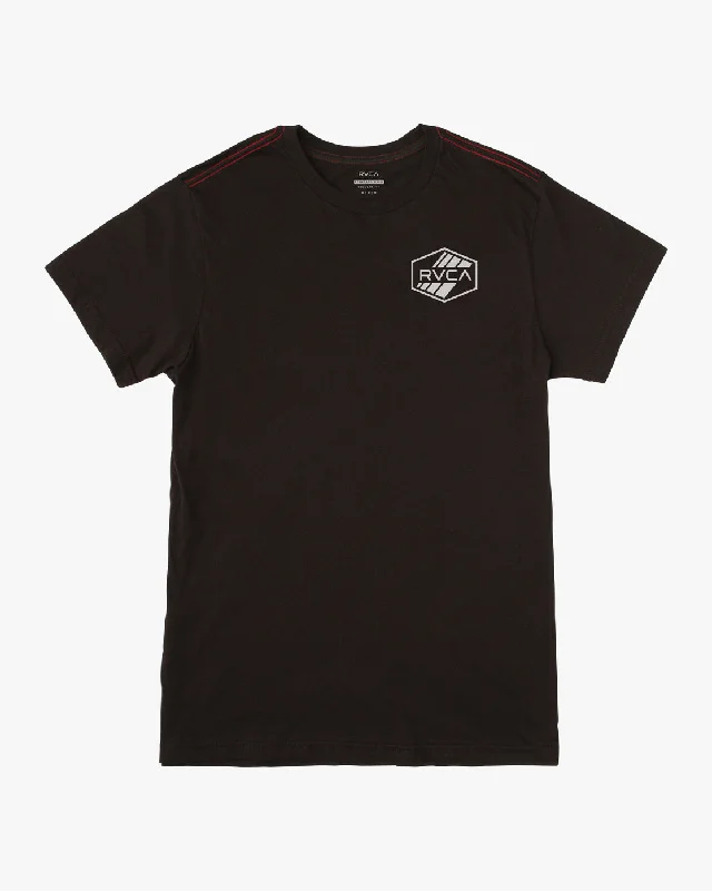 Stripe Hex Tee - Pirate Black