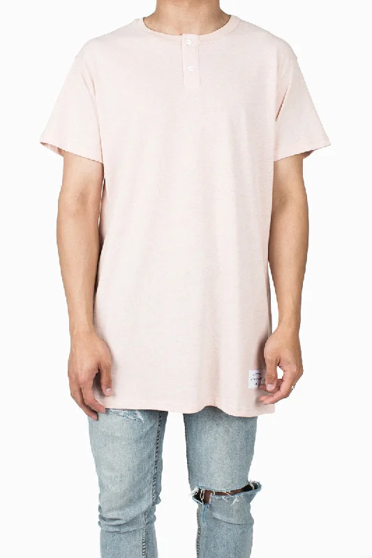 Henley Tee | Heather Apricot