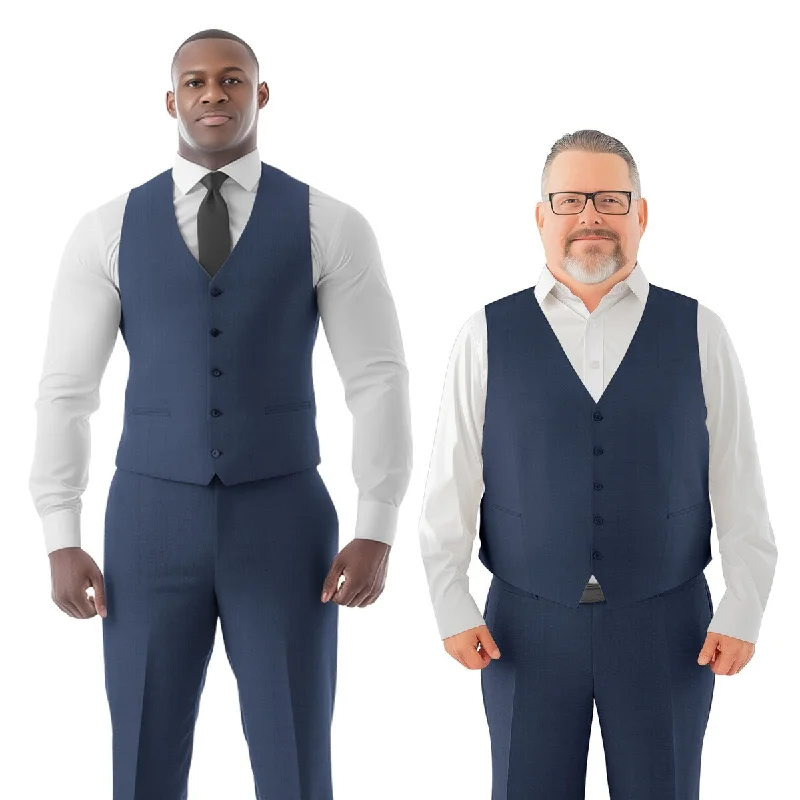 Mens Big & Tall Tailored Fit Suit Separates Vest Only, Navy