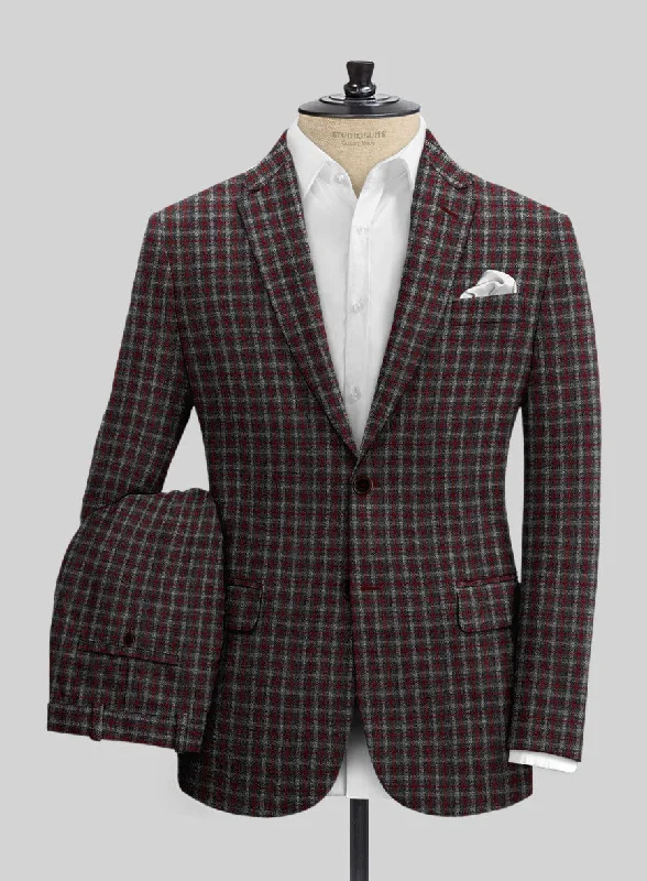 Sartori Ambrogio Red Check Soft Tweed Suit