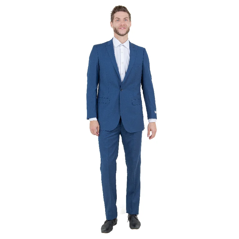 Men's 2-Piece Pick Stitch Suit Set, Blue