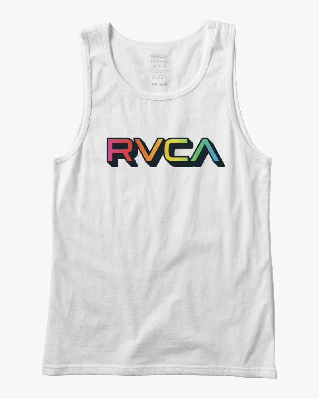 Big Gradient Tank Top - White