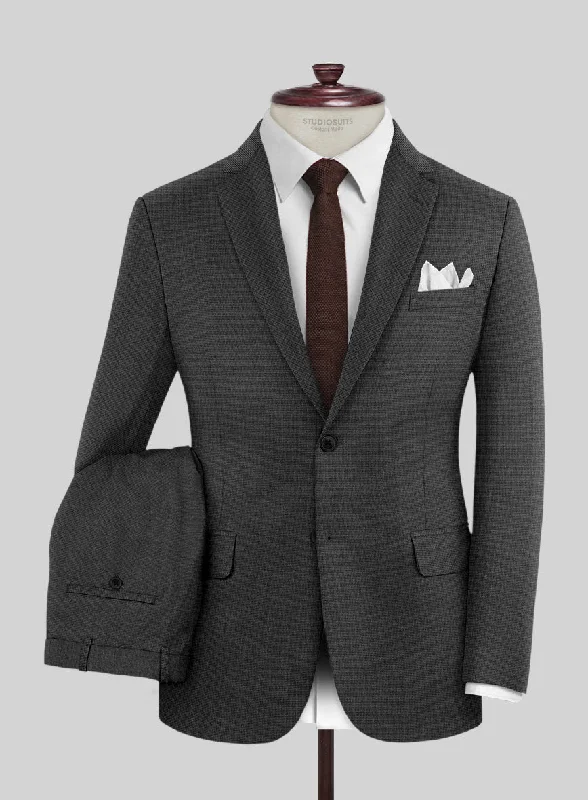 Hardy Minnis Charcoal Nailhead Wool Suit